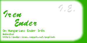iren ender business card