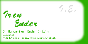 iren ender business card
